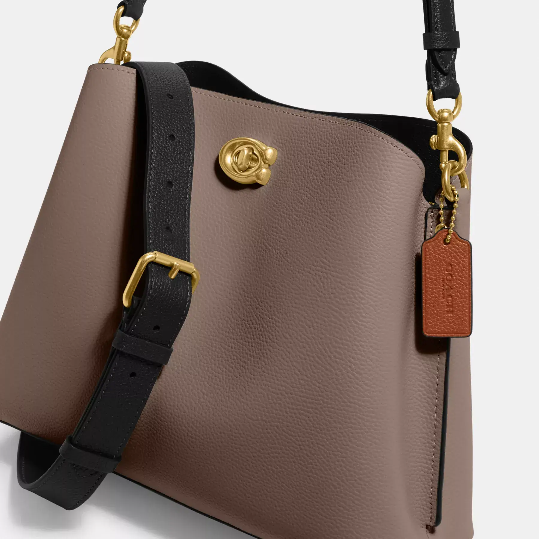 COACH Willow Axelväska I Colorblock Mörk sten COACH Willow Axelväska I Colorblock Mörk sten