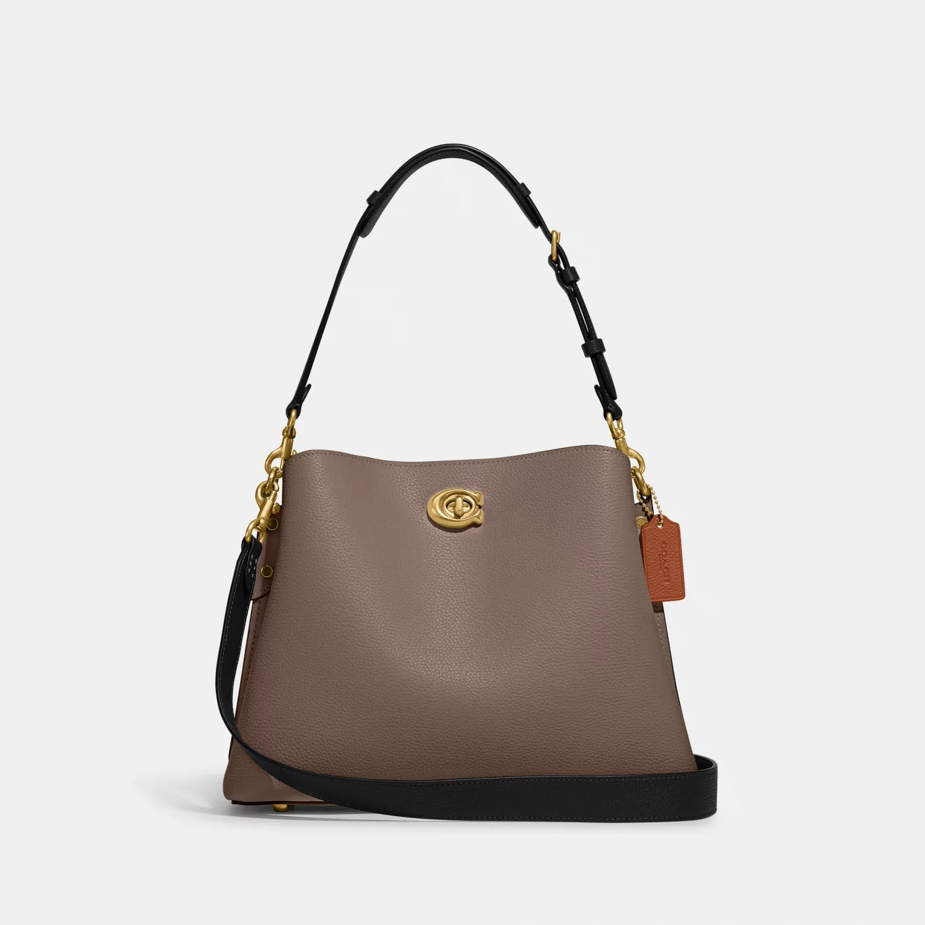 COACH Willow Axelväska I Colorblock Mörk sten COACH Willow Axelväska I Colorblock Mörk sten