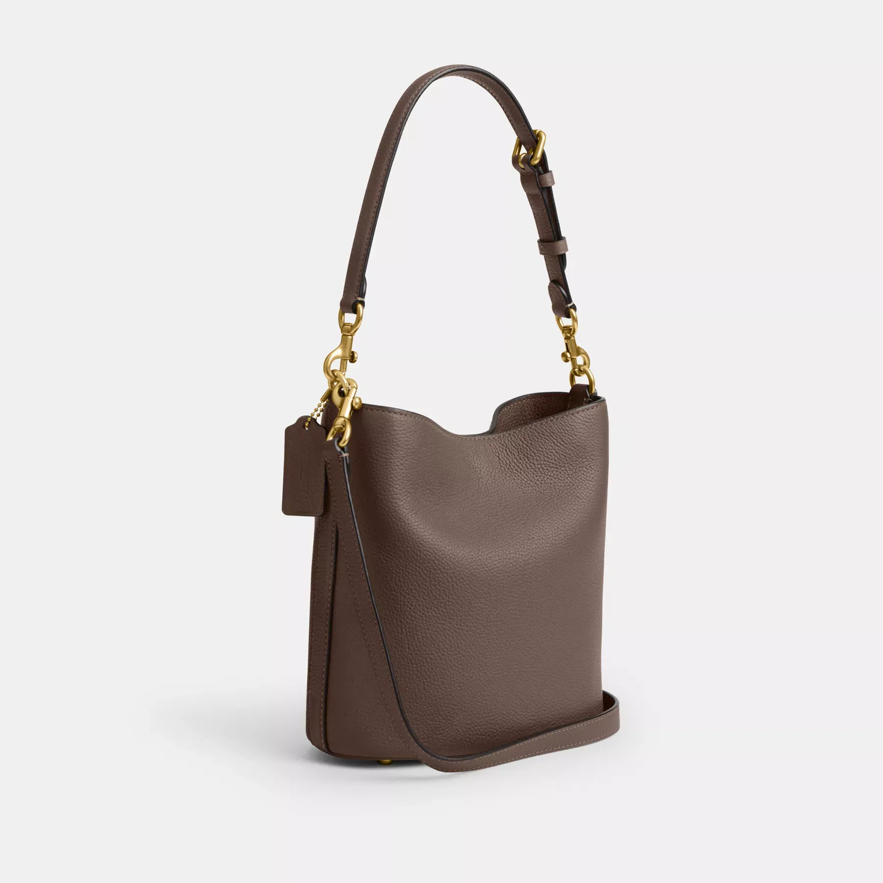 COACH Willow Soft Bucket Bag 19 Mörk sten COACH Willow Soft Bucket Bag 19 Mörk sten