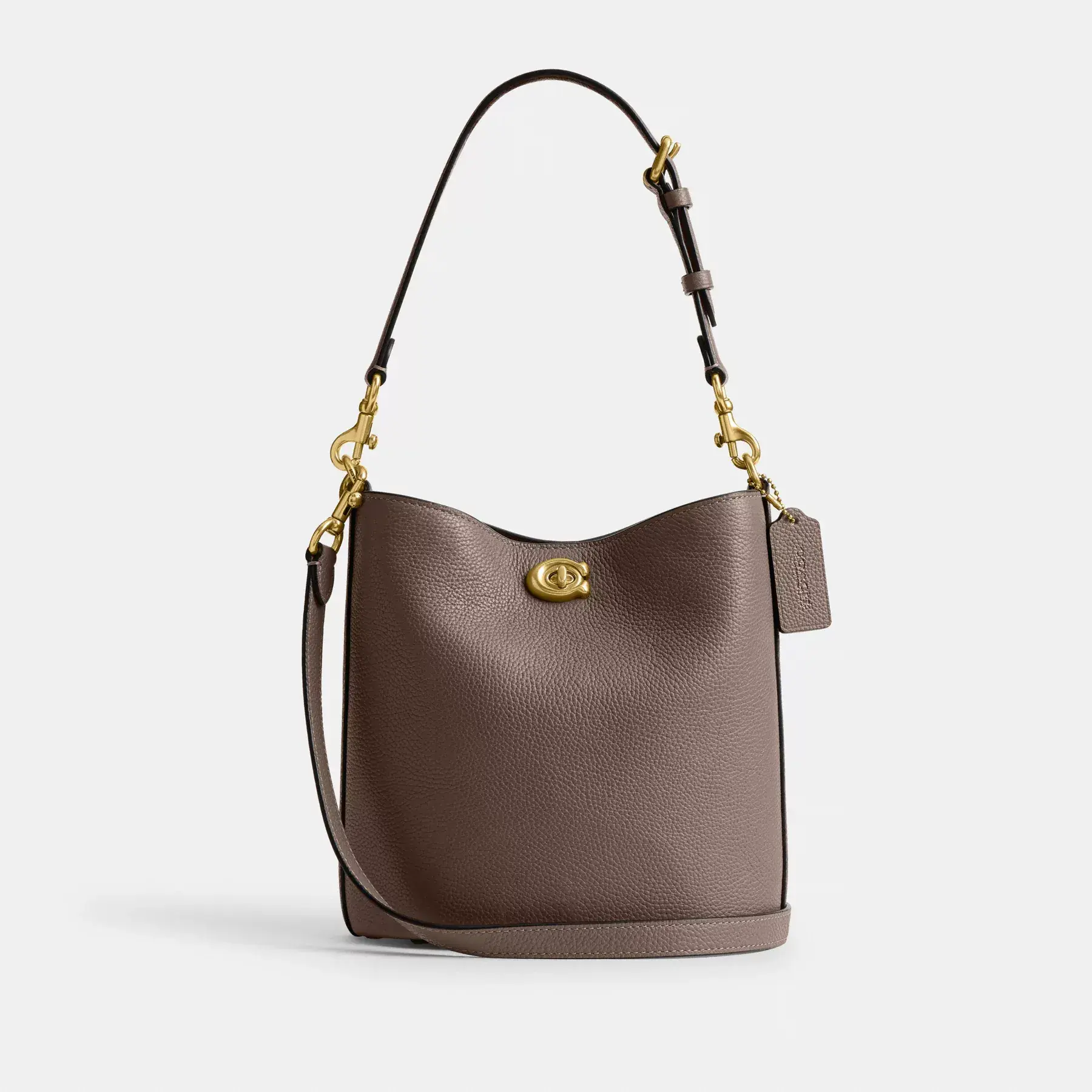 COACH Willow Soft Bucket Bag 19 Mörk sten COACH Willow Soft Bucket Bag 19 Mörk sten