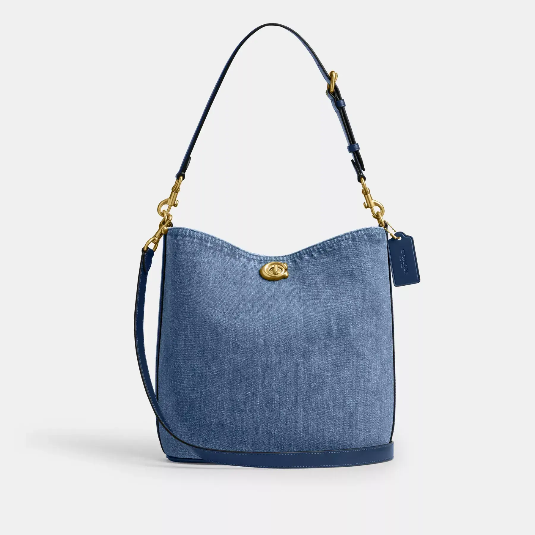 COACH Willow Soft Bucket Bag Djupblå