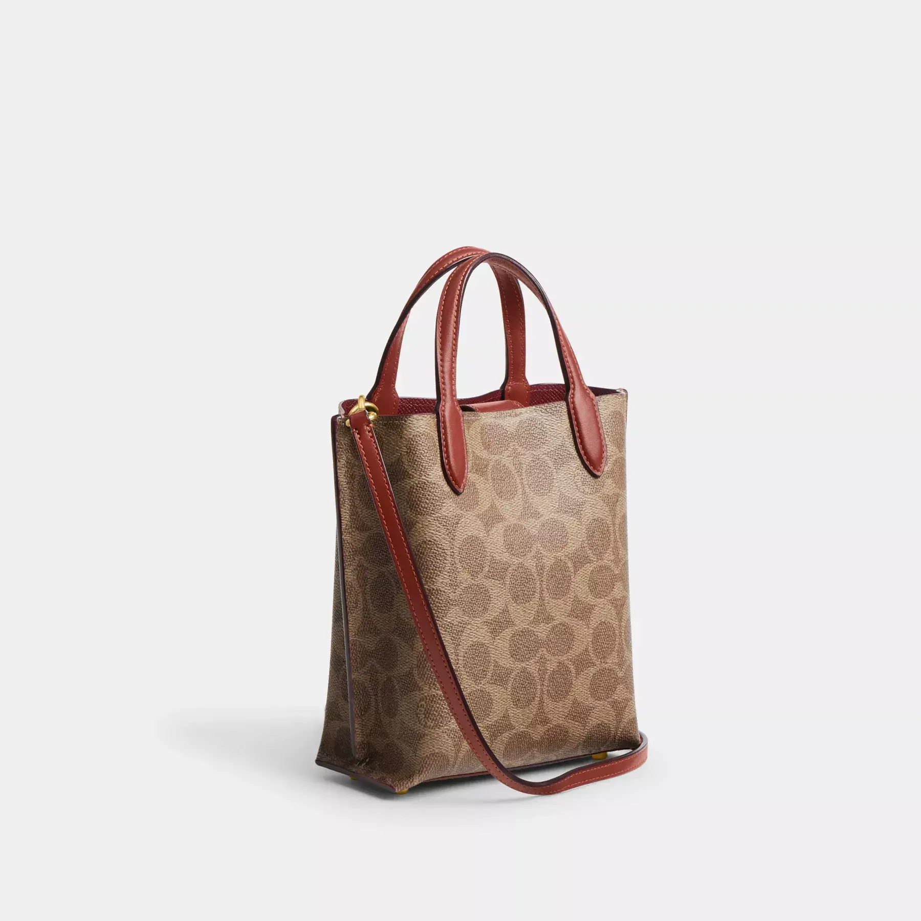 COACH Willow Tote 16 I Signature Canvas Tan Rust COACH Willow Tote 16 I Signature Canvas Tan Rust