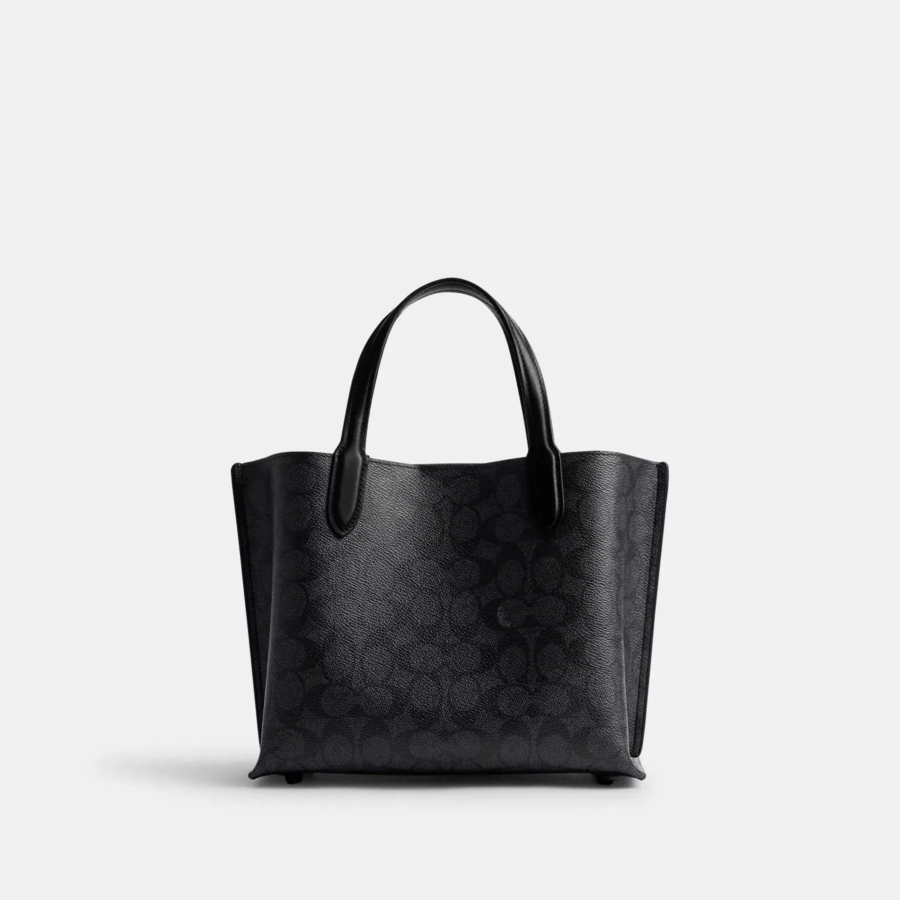 COACH Willow Tote 24 I Signature Canvas Träkol/Svart COACH Willow Tote 24 I Signature Canvas Träkol/Svart