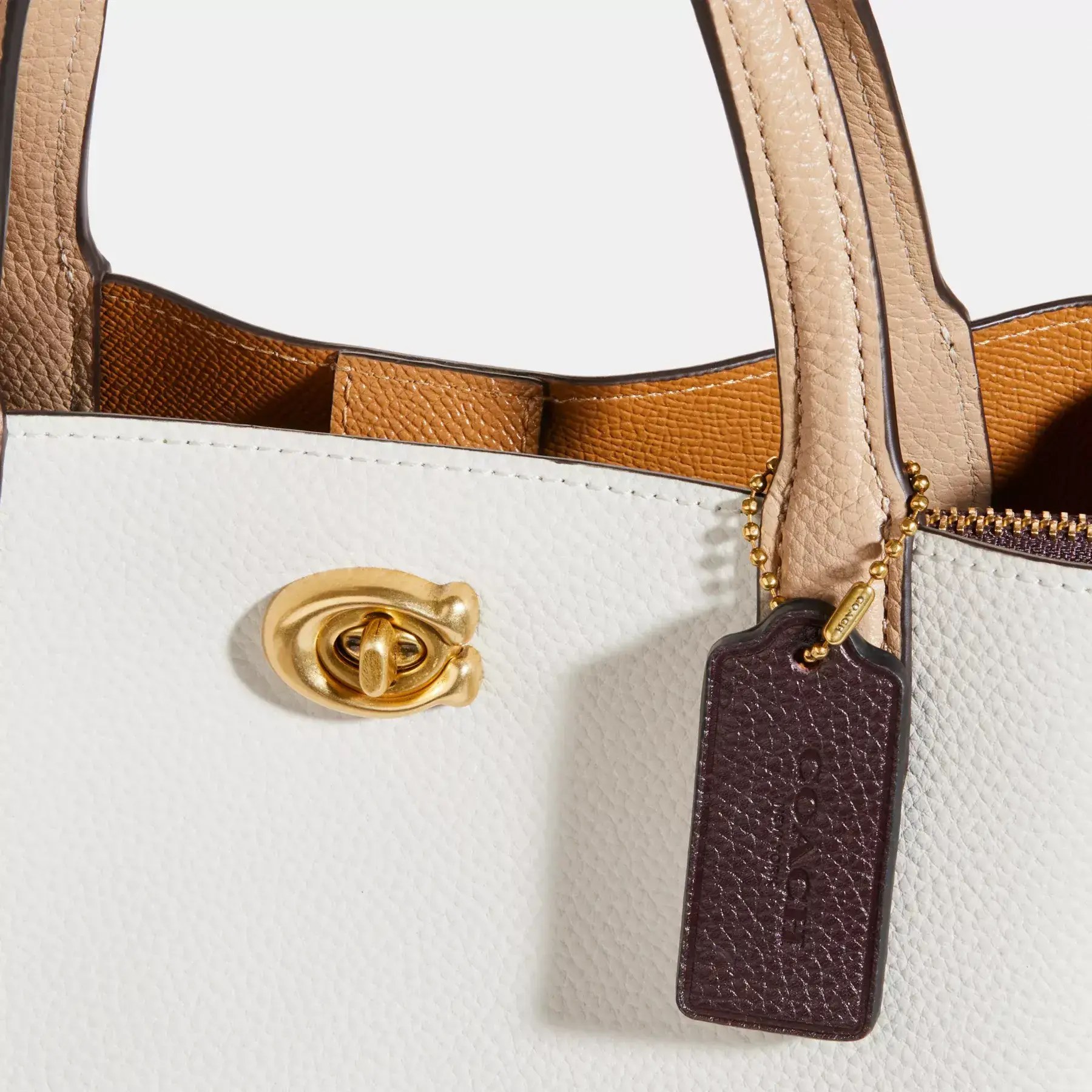COACH Willow Tote 24 i färgblock Chalk Multi COACH Willow Tote 24 i färgblock Chalk Multi