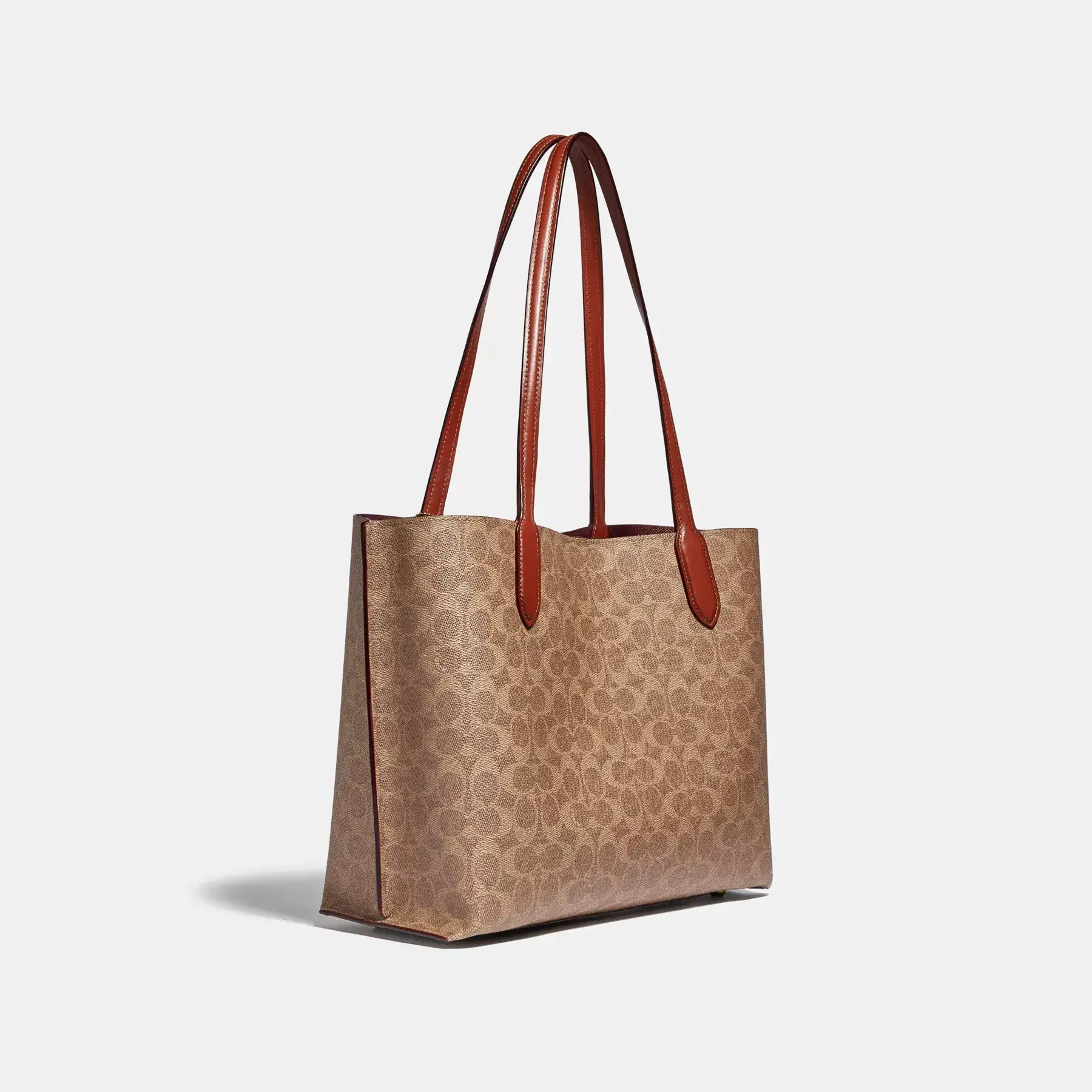 COACH Willow Tygpåse I Signature Canvas Tan Rust COACH Willow Tygpåse I Signature Canvas Tan Rust